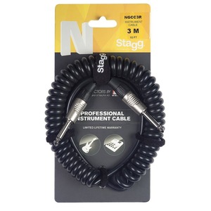 Кабель аудио 1xJack - 1xJack Stagg NGCC3R 3.0m