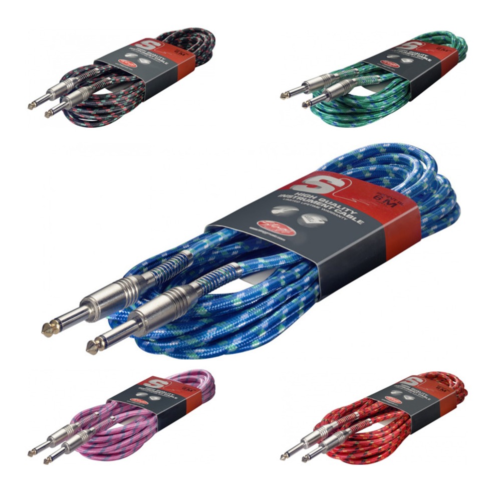 Кабель аудио 1xJack - 1xJack Stagg SGC6VT BL 6.0m