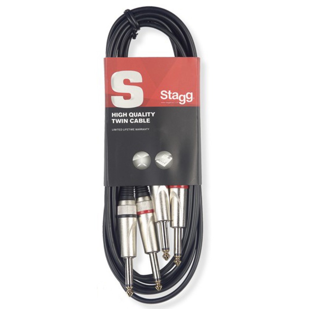 Кабель аудио 2xJack - 2xJack Stagg STC6P 6.0m