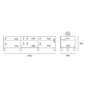 Тумба для ТВ Just-Racks JRL 1650