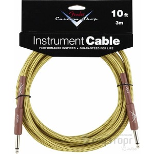 Кабель аудио 1xJack - 1xJack Fender CUSTOM SHOP 10 INSTRUMENT CABLE TWEED 3.0m