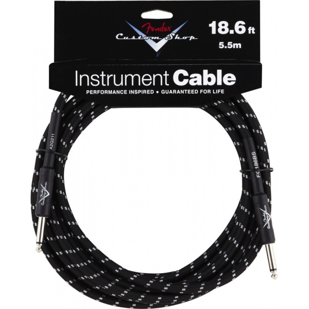 Кабель аудио 1xJack - 1xJack Fender CUSTOM SHOP 18.6 INSTRUMENT CABLE TWEED 5.5m
