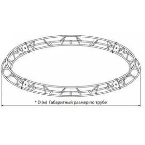 Круг треугольной конфигурации Dura Truss DT 33 Circle 4m 4 parts