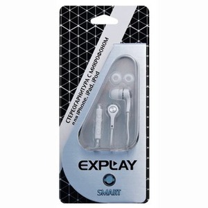 Наушники внутриканальные для iPhone Explay Smart (iPhone, iPad, iPod) White