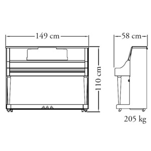 Пианино акустическое Yamaha M2 SDW