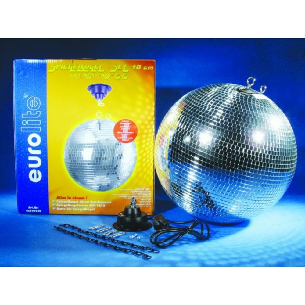 Комплект с зеркальным шаром Eurolite Mirror Ball 40 cm with motor MD-1515