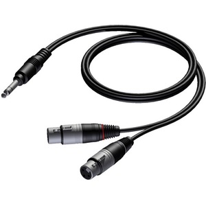 Кабель аудио 1xJack - 2xXLR Procab CAB734/1.5 1.5m