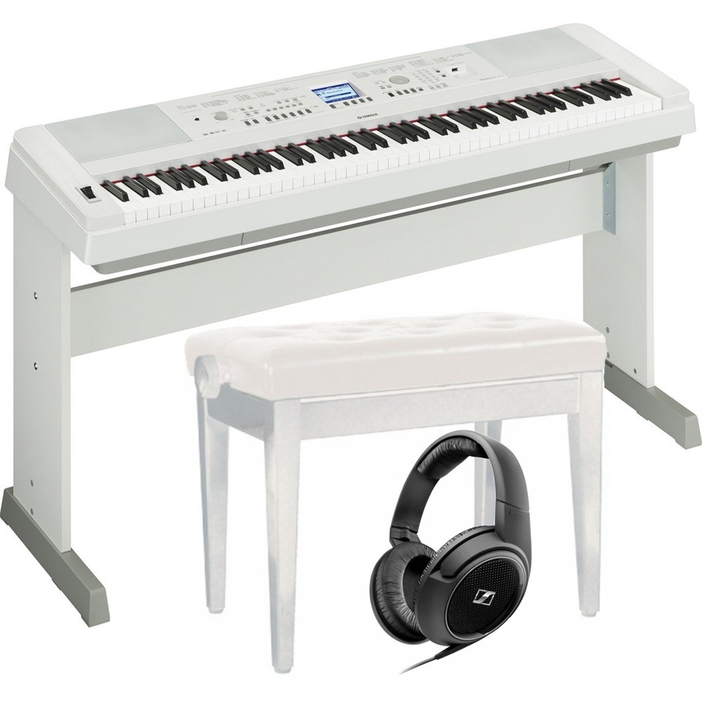 Цифровой синтезатор Yamaha DGX-650W + Vision 5102 White + Sennheiser HD 429