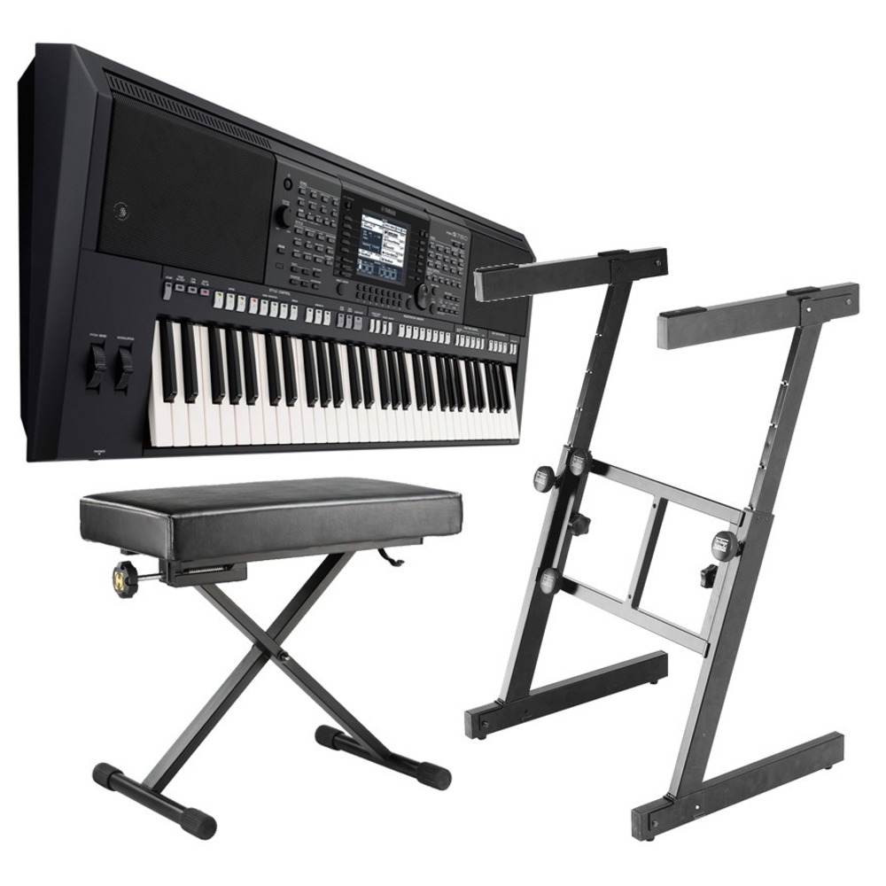 Цифровой синтезатор Yamaha PSR-S750 + ON-STAGE KS7350 + Hercules KB200B