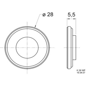 Динамик профессиональный широкополосный Visaton K 28 WP 50 OHM