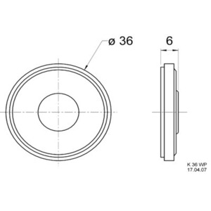 Динамик профессиональный широкополосный Visaton K 36 WP 50 OHM