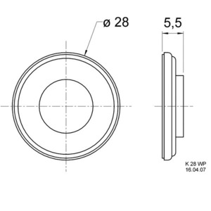 Динамик профессиональный широкополосный Visaton K 28 WP 8 OHM