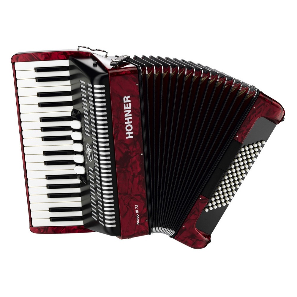 Аккордеон Hohner A1663 BRAVO III 72 RED