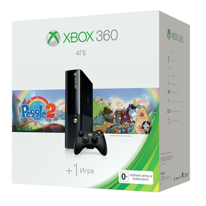 Игровая приставка Microsoft Xbox 360 E 4GB + "Peggle2"