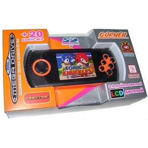 Игровая приставка SEGA Genesis Gopher Wireless LCD 2.8", ИК-порт  + 20 игр (оранжевая)