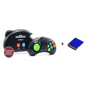 Игровая приставка SEGA Genesis Nano Trainer + 390 игр + SD карта + адаптер + кабель USB (черный)