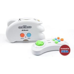 Игровая приставка SEGA Genesis Nano Trainer + 40 игр (геймпад, AV кабель) белый