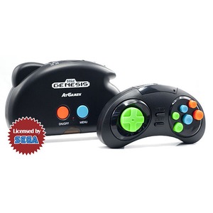 Игровая приставка SEGA Genesis Nano Trainer + 40 игр (геймпад, AV кабель) черный