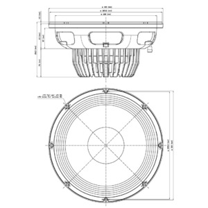 Динамик профессиональный НЧ Eighteen Sound 12NLW9300/8