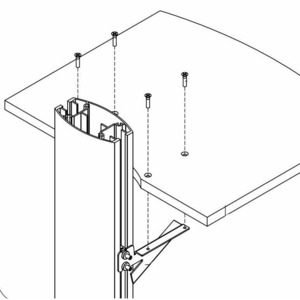 Дополнительная полка для ТВ стойки SMS MS Flat shelf H Black+Consol