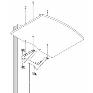 Дополнительная полка для ТВ стойки SMS MS Flat shelf H Black+Consol