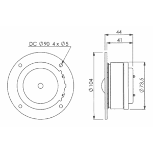 Динамик профессиональный ВЧ ScanSpeak Classic D2905/950000