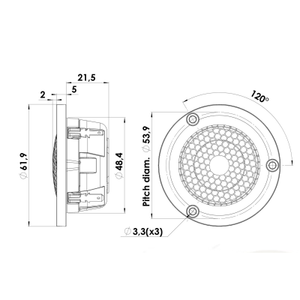 Динамик профессиональный ВЧ ScanSpeak Illuminator D3004/604000