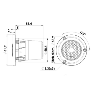 Динамик профессиональный ВЧ ScanSpeak Illuminator D3004/604010