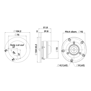 Динамик профессиональный ВЧ ScanSpeak discovery R2604/832000