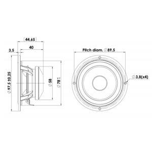 Динамик профессиональный широкополосный ScanSpeak Discovery 10F/4424G00