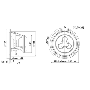 Динамик профессиональный СЧ ScanSpeak Illuminator 12MU/8731T00