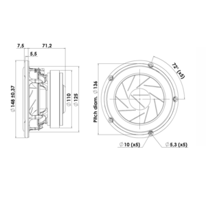 Динамик профессиональный СЧ ScanSpeak Revelator 15M/4531K00