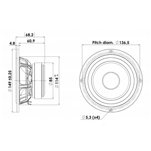 Динамик профессиональный СЧ/НЧ ScanSpeak Discovery 15W/4424G00