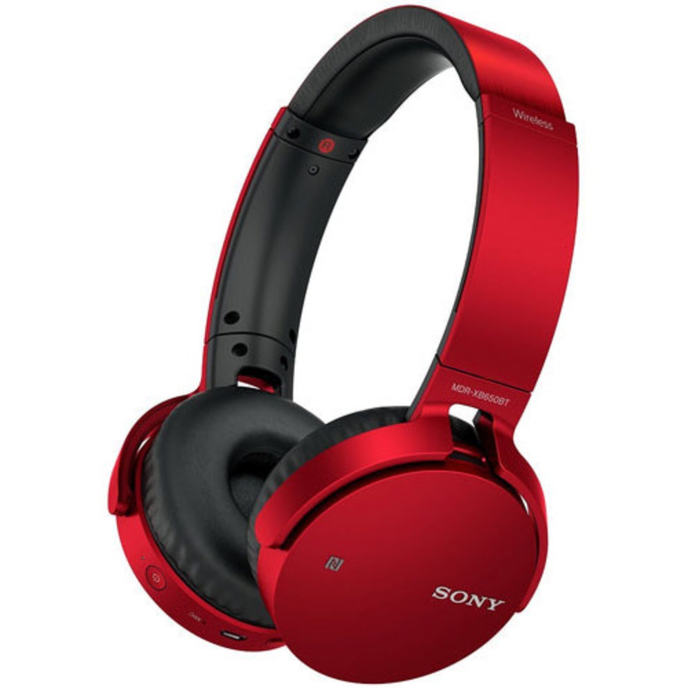 Наушники мониторные беспроводные Sony MDR-XB650BT Red