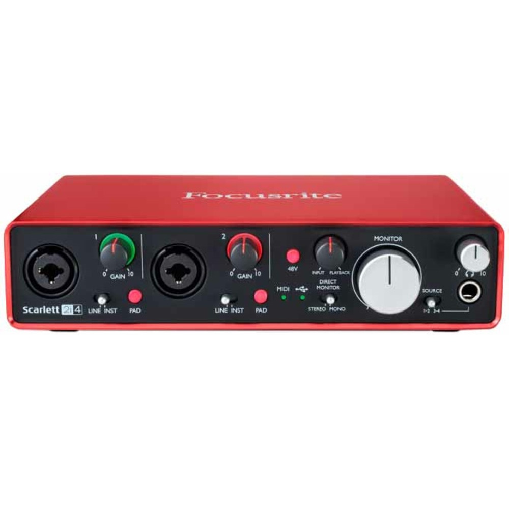 Внешняя звуковая карта с USB FOCUSRITE Scarlett 2i4 2nd Gen USB