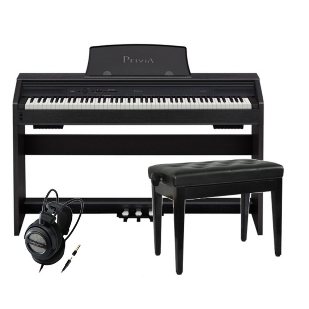 Пианино цифровое Casio Privia PX-760BK + VISION AP-5102 Black + наушники