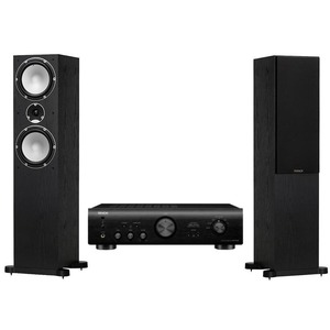 Комплект стерео системы Denon PMA-720AE black + Tannoy Mercury 7.4 black oak