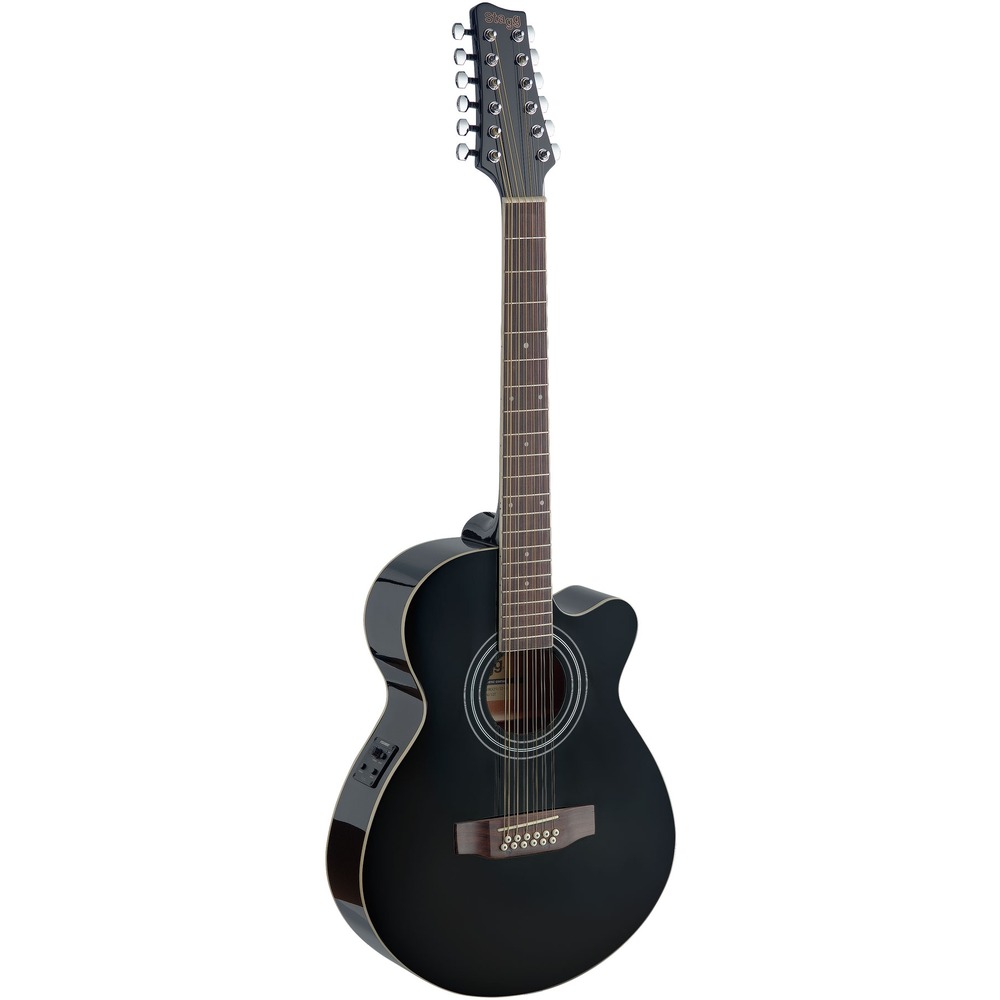 Электроакустическая гитара Stagg SA40MJCFI/12-BK