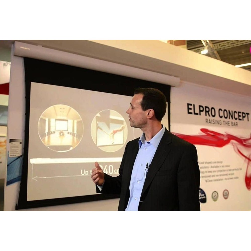 Экран для дома, настенно потолочный с электроприводом Projecta Elpro Concept 173x300 Matte White (10102098)