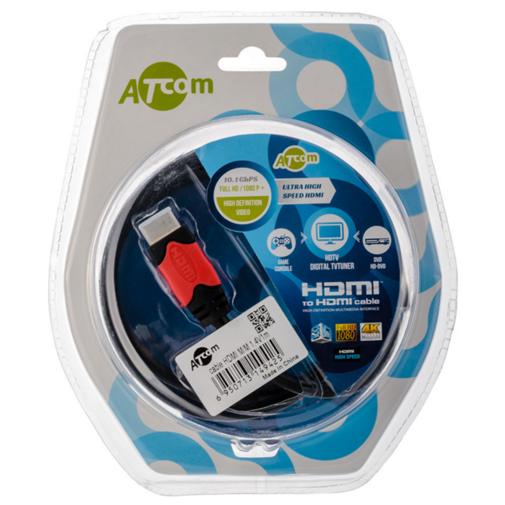 Кабель HDMI - HDMI Atcom AT4942 HDMI Cable 1.0m