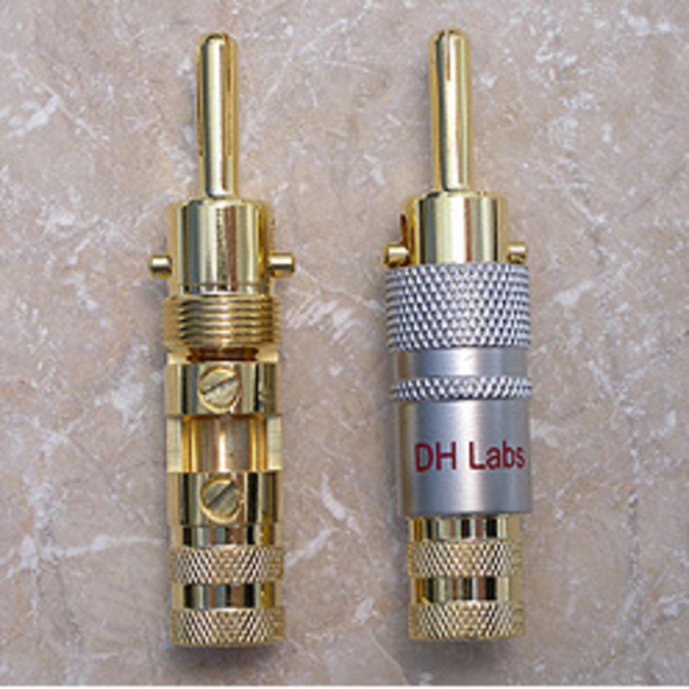 Разъем Банана DH Labs Banana Locking-2 Plug Gold