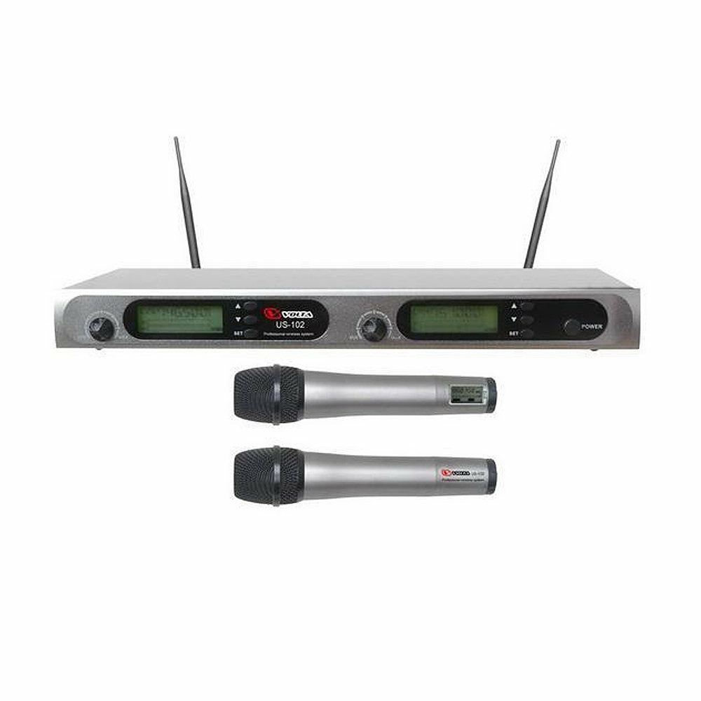 Радиосистема на два микрофона Volta US-102 with aluminuim case 600-636MHZ