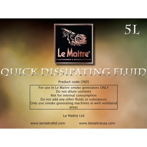 Жидкость для генератора дыма Le Maitre QUICK DISSIPATING FLUID 5L
