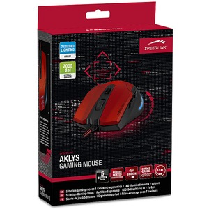 Мышь игровая Speedlink SL-680001-BKRD AKLYS, Black-Red