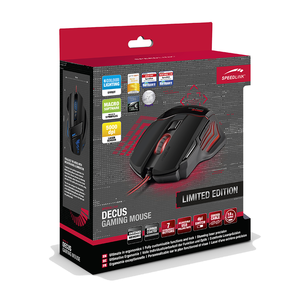 Мышь игровая Speedlink SL-6397-BKBK DECUS, Black-Black