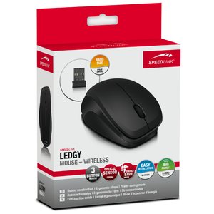 Мышь игровая Speedlink SL-630000-BKBK LEDGY Mouse - wireless, black-black