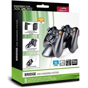 Зарядная станция Speedlink SL-2308-BK BRIDGE USB Charging System Gamepad, black