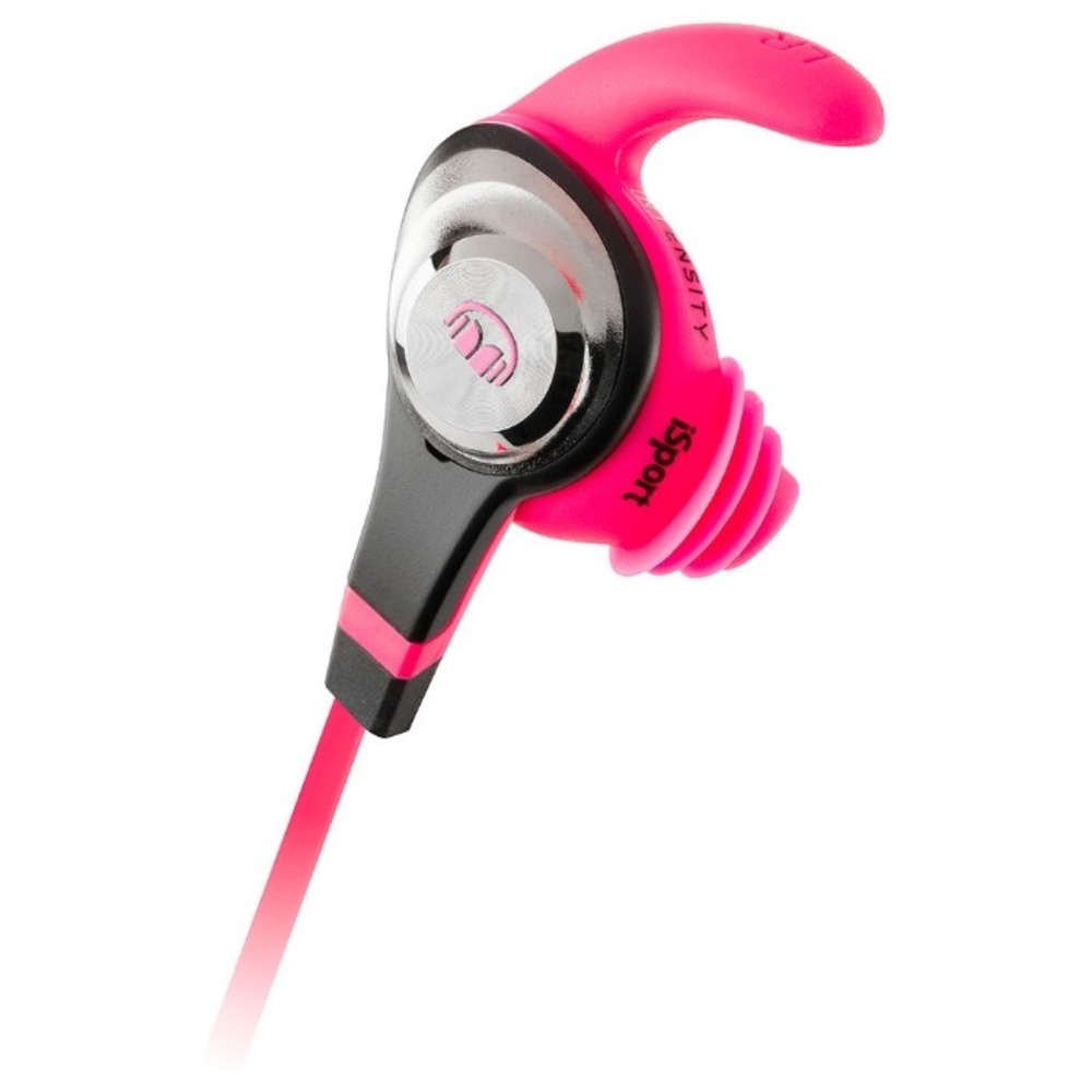 Наушники внутриканальные для iPhone Monster 137018-00 iSport Intensity Pink