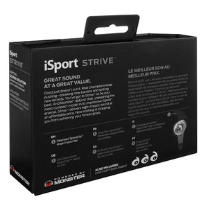 Наушники вставные для спорта Monster 137000-00 iSport Strive V2 Black