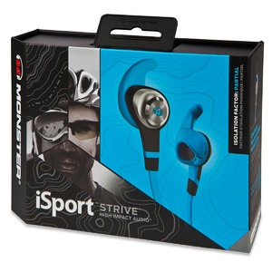 Наушники вставные для спорта Monster 137025-00 iSport Strive ControlTalk Blue